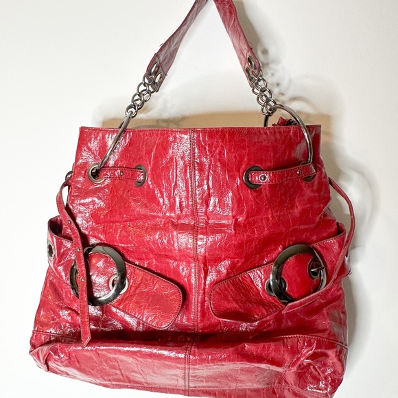 Big Buddha Large Y2K Patent Leather Purse - Picture 1 of 8